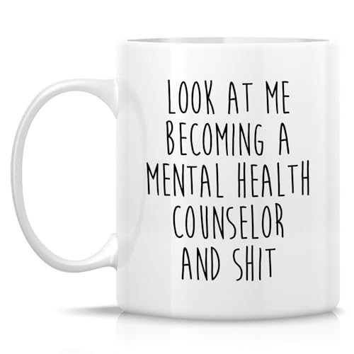 Funny Mental Health Counselor or Humorous Gift | Ceramic Coffee Mug | 11 OZ