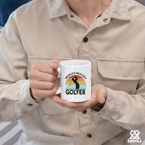 World s Okayest Golfer Golf Gifts Player Dad | Ceramic Coffee Mug | 11 OZ