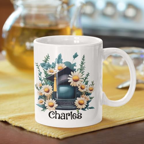 Personalized Name Tech Graduation Custom | Customised Coffee Mug | 11 OZ