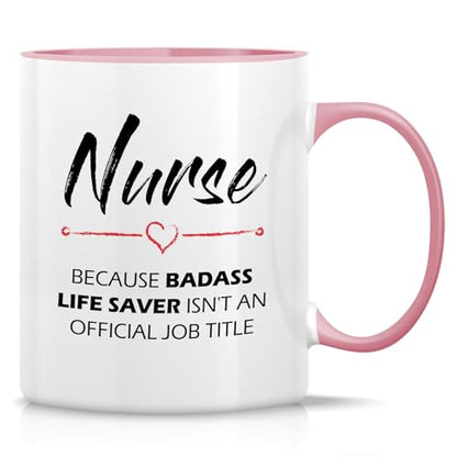 Funny Nurse cause Badass Life Saver Graduate | Ceramic Coffee Mug | 11 OZ