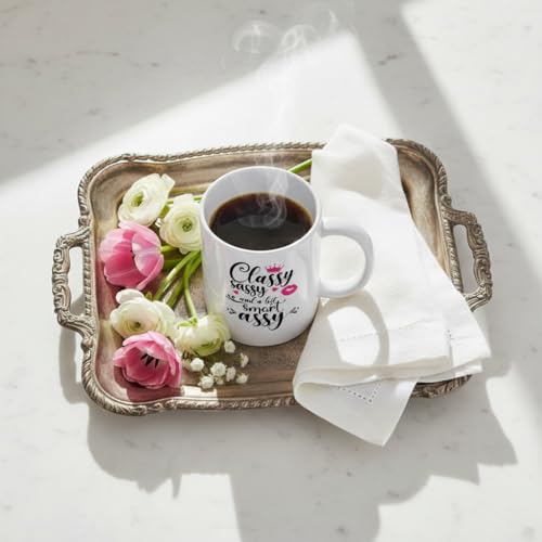 FUNNY KIDS HOME Classy Sassy and a Bit Smart | Ceramic Coffee Mug | 11 OZ