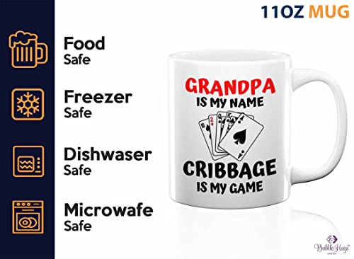 Cribbage Grandpa is my name Card Game Classic | Ceramic Coffee Mug | 11 OZ