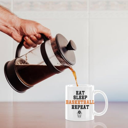Basketball Gifts for Men with Handle Novelty | Ceramic Coffee Mug | 11 OZ