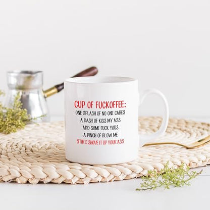 Fuckoffee Fuck Off Sarcastic Gifts to | Ceramic Coffee Mug | 11 OZ