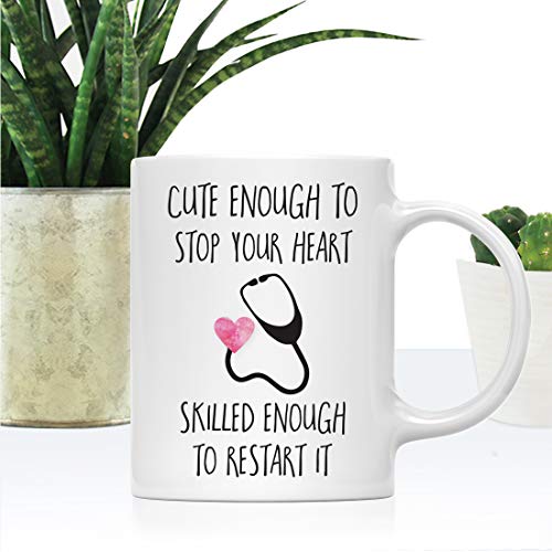 Graduation Gift Cute Enough to Stop Your Heart | Ceramic Coffee Mug | 11 OZ