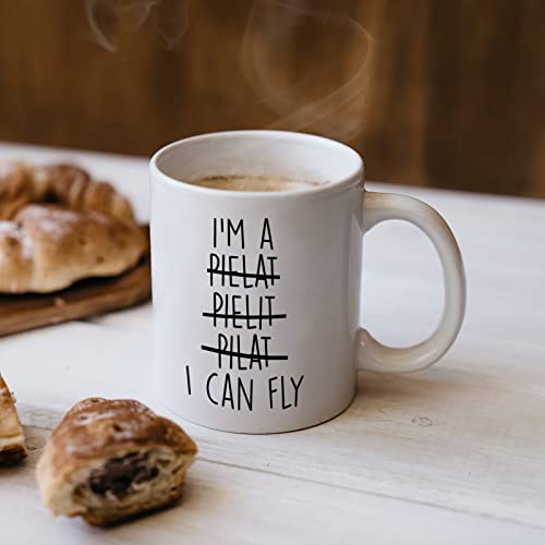 Funny Pilot Gifts I Can Fly Gag for Aviation | Ceramic Coffee Mug | 11 OZ