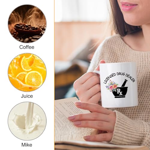 XQLZY Licensed Drug Distributor Pharmacist | Ceramic Coffee Mug | 11 OZ