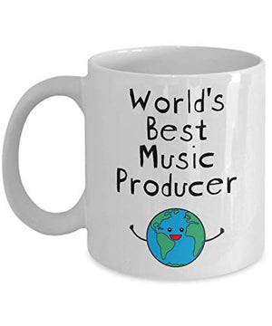 DesiDD World s Best Music Producer Funny Gifts | Ceramic Coffee Mug | 11 OZ