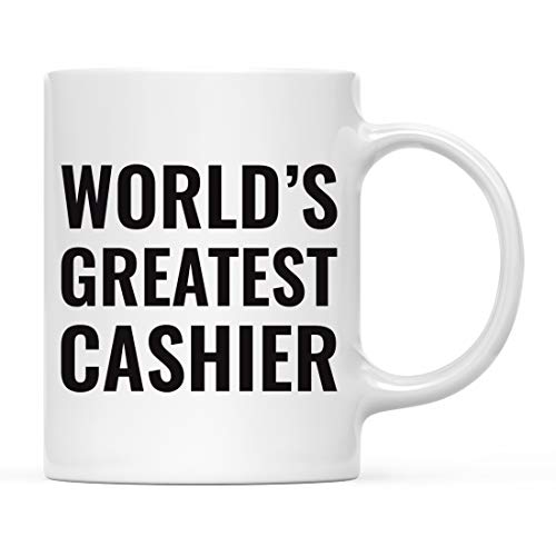 Gift for Men or Women World s Greatest Cashier | Ceramic Coffee Mug | 11 OZ