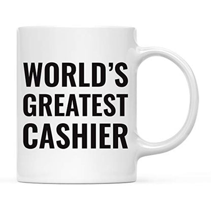 Gift for Men or Women World s Greatest Cashier | Ceramic Coffee Mug | 11 OZ