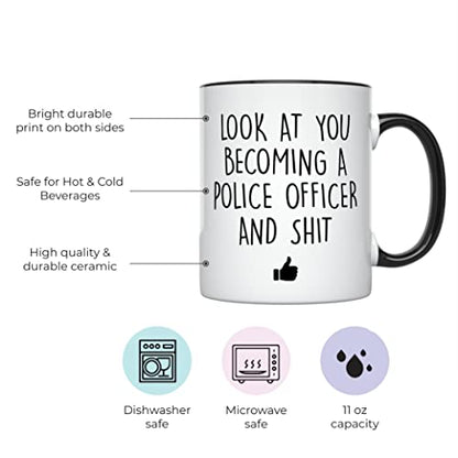 Police Academy Graduation Law Funny | Ceramic Coffee Mug | 11 OZ