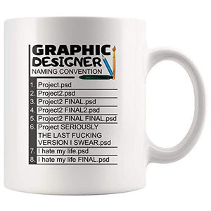 Graphic Designer Naming Convention Funny Gifts | Ceramic Coffee Mug | 11 OZ