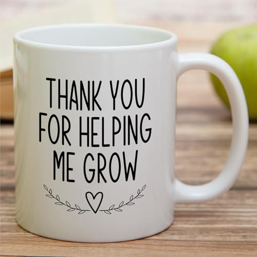 Funny Thank You for Helping Me Grow | Ceramic Coffee Mug | 11 OZ