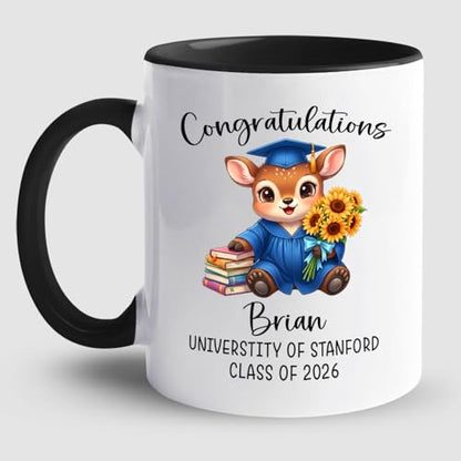 Deer Graduation Gifts For Animal Lovers | Customised Coffee Mug | 11 OZ
