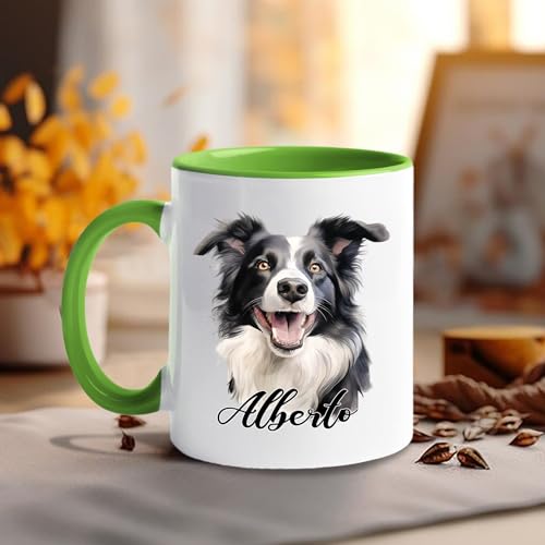 Custom Border Collie Gift For Men Women | Customised Coffee Mug | 11 OZ