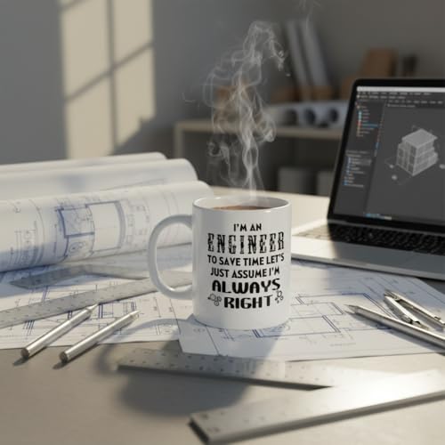 Funny Engineer Birthday Gift for Friend | Ceramic Coffee Mug | 11 OZ
