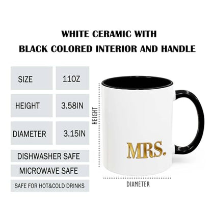 Mr and Mrs Set for Couples of 2 Anniversary | Ceramic Coffee Mug | 11 OZ