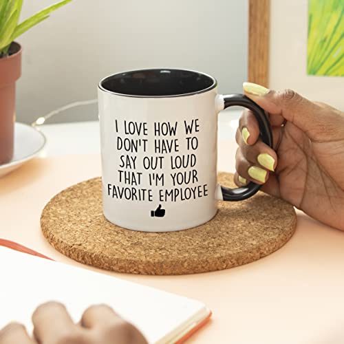 YouNique Boss Favorite Employee Worlds Best | Ceramic Coffee Mug | 11 OZ
