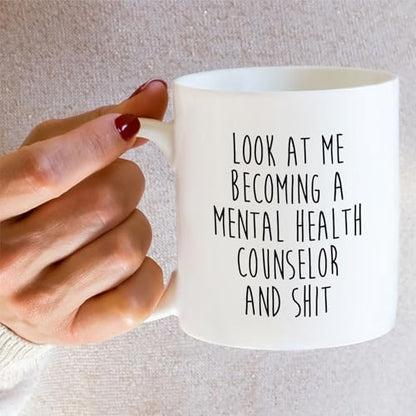 Funny Mental Health Counselor or Humorous Gift | Ceramic Coffee Mug | 11 OZ