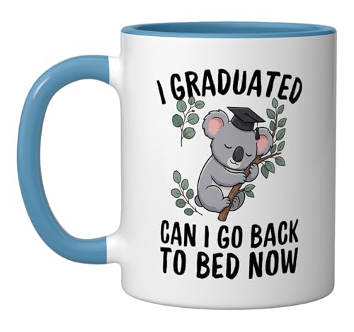 I Graduated Can Go Back To Bed Now Funny Koala | Ceramic Coffee Mug | 11 OZ