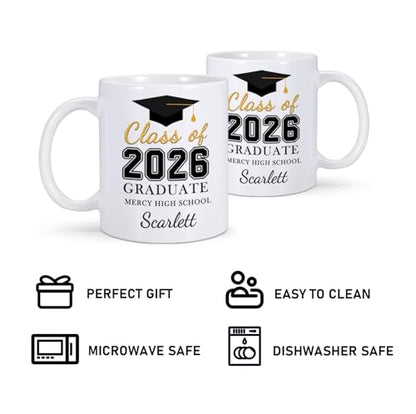 Personalized Graduation Gifts for Her Him | Customised Coffee Mug | 11 OZ