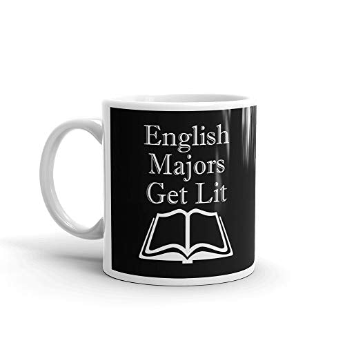 English Majors Get Lit Graduation Office Work | Ceramic Coffee Mug | 11 OZ