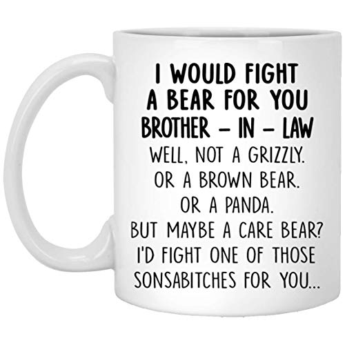 OystersPearl I Would Fight A Bear For You | Ceramic Coffee Mug | 11 OZ