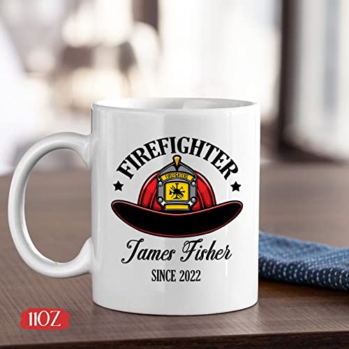 Personalized Fireman Funny Dad Firefighter | Customised Coffee Mug | 11 OZ