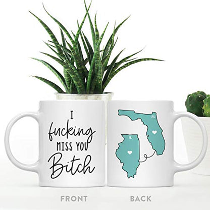 Funny Rude Long Distance Self Isolation Gag | Ceramic Coffee Mug | 11 OZ