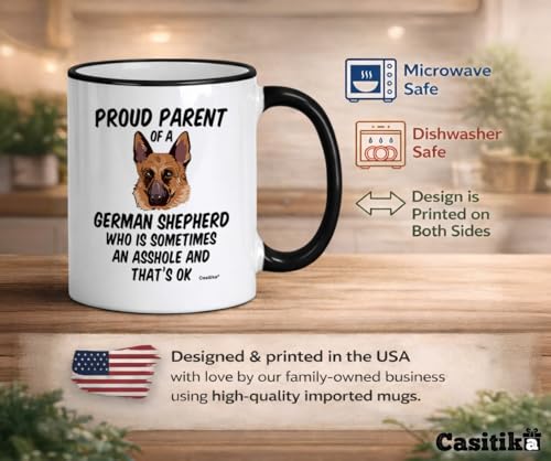 German Shepherd Gifts Shepard Proud Parent Of | Ceramic Coffee Mug | 11 OZ