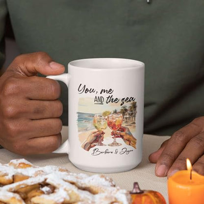 You Me And The Sea Personalized Beach | Customised Coffee Mug | 11 OZ