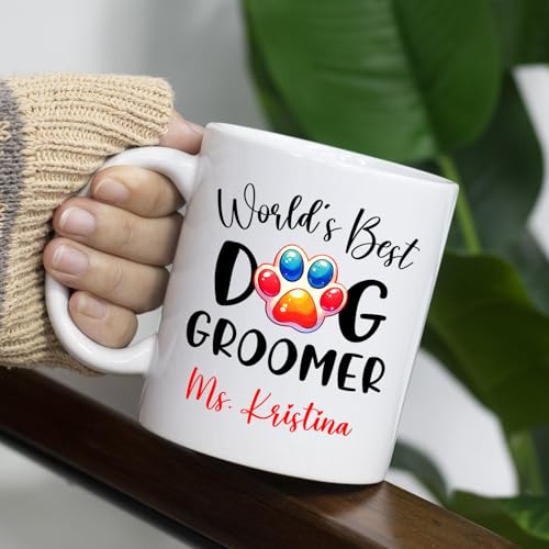 World s Best Dog Groomer Personalized | Customised Coffee Mug | 11 OZ