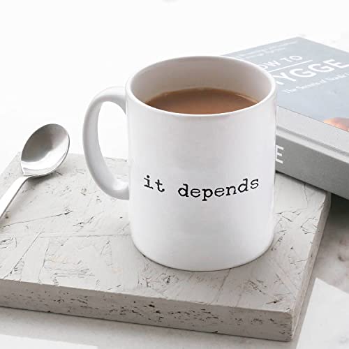 Lawyer It Depends Funny Gift Attorney Law | Ceramic Coffee Mug | 11 OZ