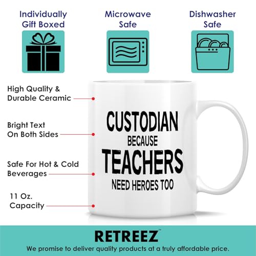 Funny for School Custodian Teacher Assistant | Ceramic Coffee Mug | 11 OZ