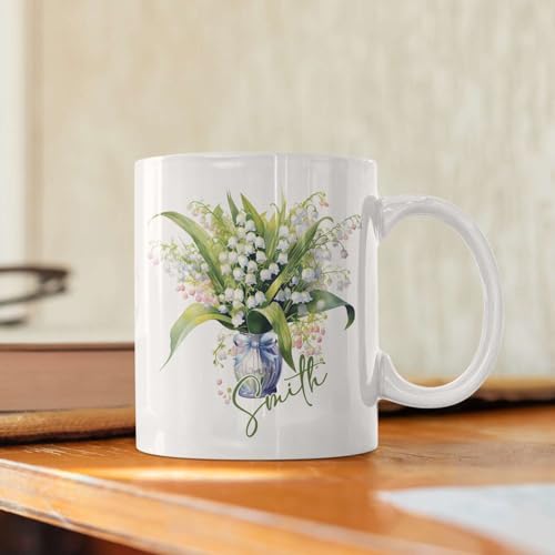 Awesome Floral Customized With Lily Of The | Customised Coffee Mug | 11 OZ