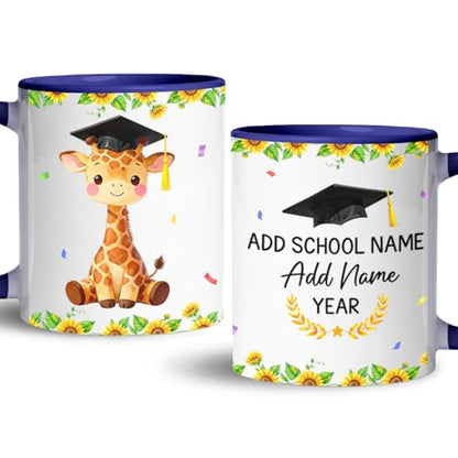 Personalized Giraffe Graduation Accent | Customised Coffee Mug | 11 OZ