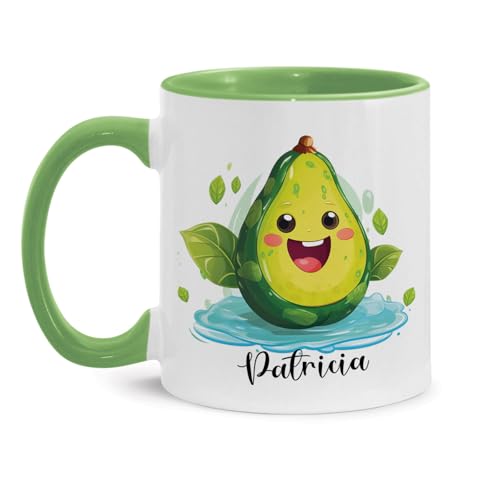 Novelty Avocado Personalized Name Cute | Customised Coffee Mug | 11 OZ