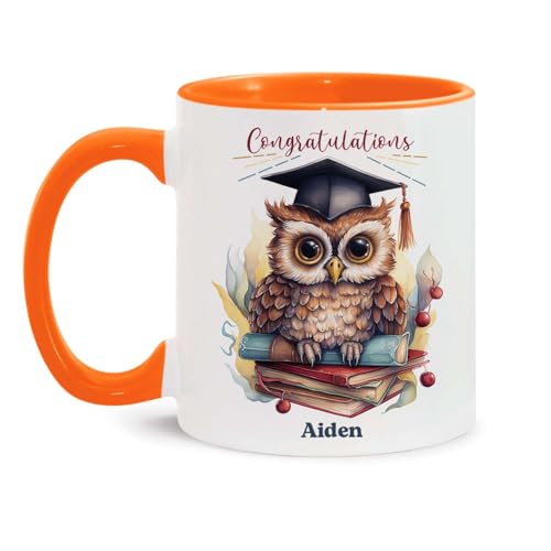 Personalized Graduation Owl Custom Name | Customised Coffee Mug | 11 OZ