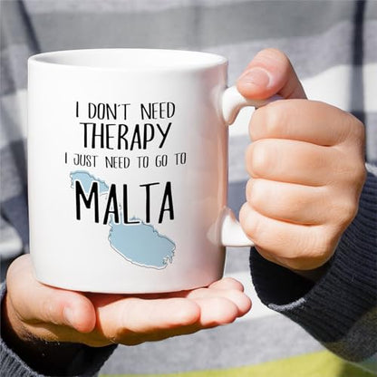 Funny Malta Lover Don t Need Therapy Just to | Ceramic Coffee Mug | 11 OZ