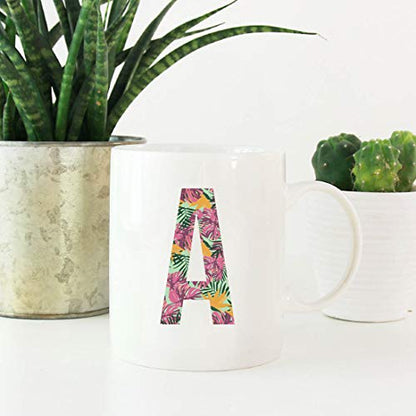 Gift Tropical Monstera Palm Leaves Bright | Ceramic Coffee Mug | 11 OZ
