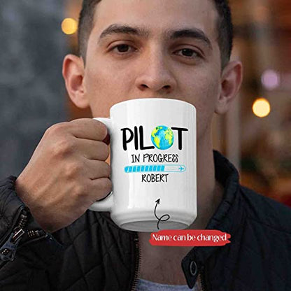 Personalized Pilot Gifts For Airplane | Customised Coffee Mug | 11 OZ