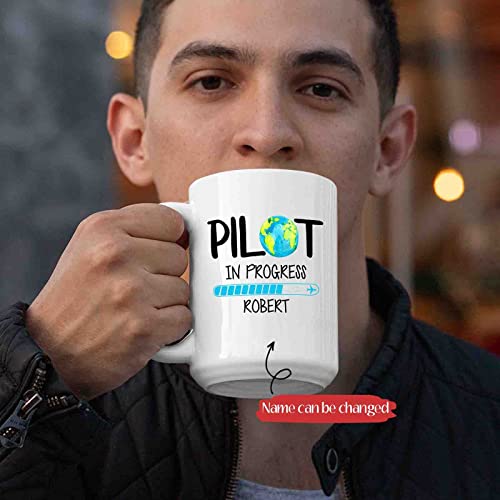 Personalized Pilot Gifts For Airplane | Customised Coffee Mug | 11 OZ