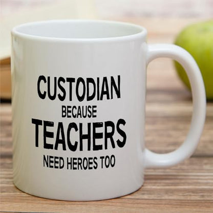 Funny for School Custodian Teacher Assistant | Ceramic Coffee Mug | 11 OZ