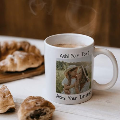 Personalized Photos with Text Customizable | Customised Coffee Mug | 11 OZ