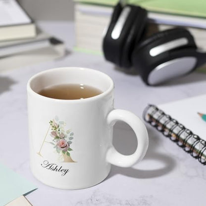 Custom Monogrammed Personalized with | Customised Coffee Mug | 11 OZ