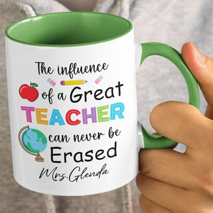 The Influence Of A Great Teacher Can Never | Customised Coffee Mug | 11 OZ