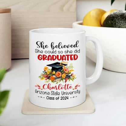 She Believed Could So Did Personalized | Customised Coffee Mug | 11 OZ