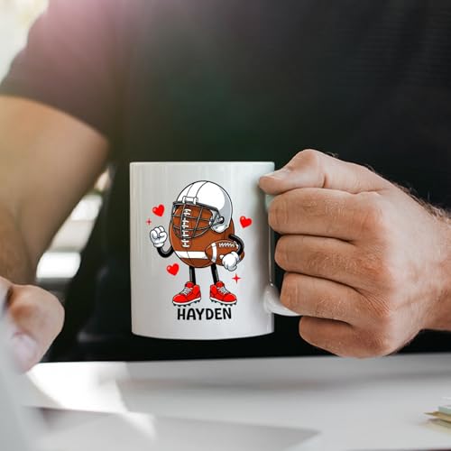 Football Player Gift For Sport Lovers Him | Customised Coffee Mug | 11 OZ