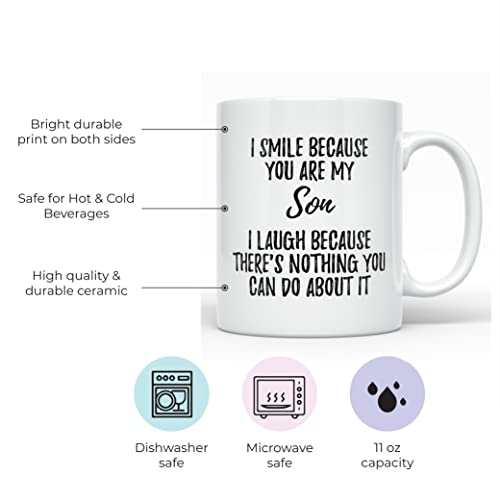 Funny Dad to Son Gifts Best Ever | Ceramic Coffee Mug | 11 OZ