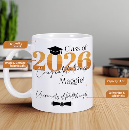 Graduation Personalized with Name Funny | Customised Coffee Mug | 11 OZ